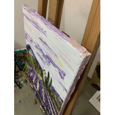 Lavender Morning in Provence – original acrylic painting on canvas 30 × 40 cm